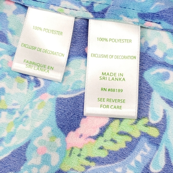 LILLY PULITZER Sleeveless Jane Shift Corsica Blue Turtle Print Dress Size 2 - Picture 6 of 8